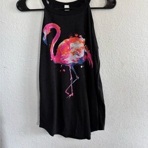 District Charcoal Tank with Flamingo Pink and Orange Accents
